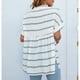thumbnail image 4 of Camisa elegante con abertura lateral, camisa con dobladillo dividido y manga corta con cuello en V Top con dobladillo dividido y cuello en V de verano Probado y confiable, 4 of 6