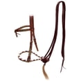 thumbnail image 2 of Showman ® Medium Oil Futurity Knot Bosal Headstall Purple, 2 of 3