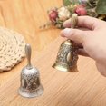 thumbnail image 3 of Manual Bell Meditation Hand Bell Retro Style Lucky Dinner Prayer Portable Tibetan Buddhist Service Handmade Brass Home Decor, 3 of 5