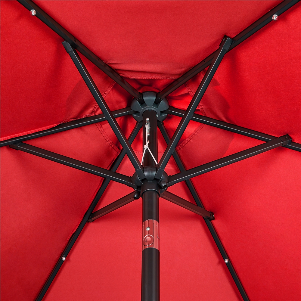 Renwick 7.40 Feet Table Patio Umbrella, LED Lights
