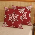 thumbnail image 2 of Christmas Pillow Covers 18x18 Set of 2 Christmas Decor Linen Pillowcase Winter Snowflake Decorations Christmas Throw Pillows Christmas Holiday Decor Outdoor Cushion Covers for Couch Home Decor, 2 of 6
