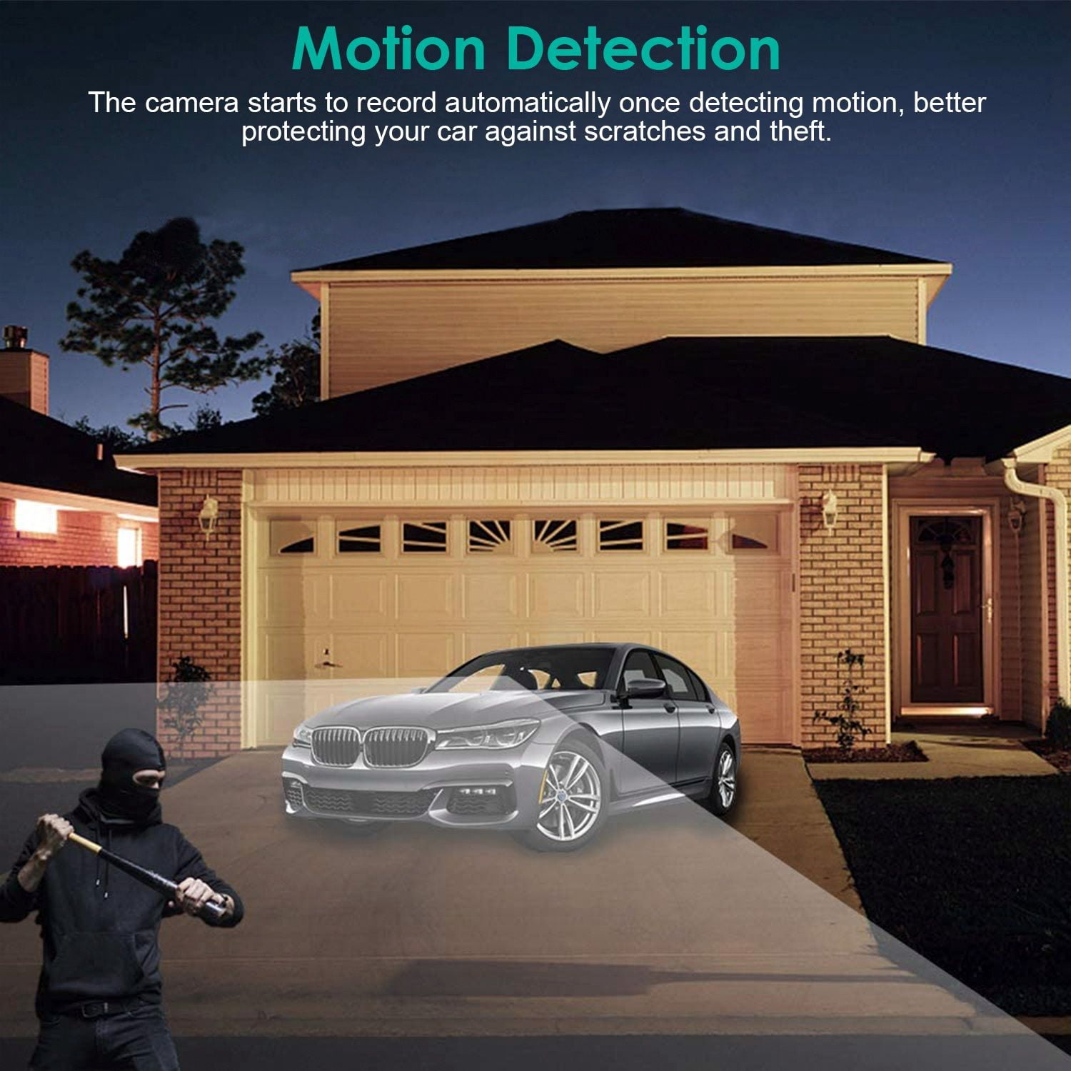 3 Channel Dash Cam Front Inside Rear Vehicle Driving Recorder Car DVR with 32G MMC Card G Sensor Motion Detection Parking Monitor Night Vision Loop Recording