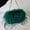 Green, variant on Women's Faux Fur Heart Crossbody Bag, Fluffy Pearl Strap Shoulder Purse for Evening Party & Daily Use