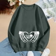thumbnail image 4 of Yuhangmm Halloween Sweatshirts for Women Fashionable Casual Halloween Printed Hooded Zipper Sweatshirt for Women with Seasonal Graphic Dark Gray M, 4 of 4