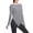 Gray-workout clothes, variant on FNFYFH Long Sleeve Workout Tops for Women with Thumb Holes Side Split Loose Fit Gym Yoga Shirt Ice Silk Sun Protection Shirts
