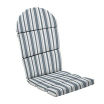 ARDEN Oceantex Outdoor Rocking Chair or Adirondack Cushion, 21.5 x 19, Water Repellent, Fade Resistant 19 x 21.5, Ocean Blue Stripe