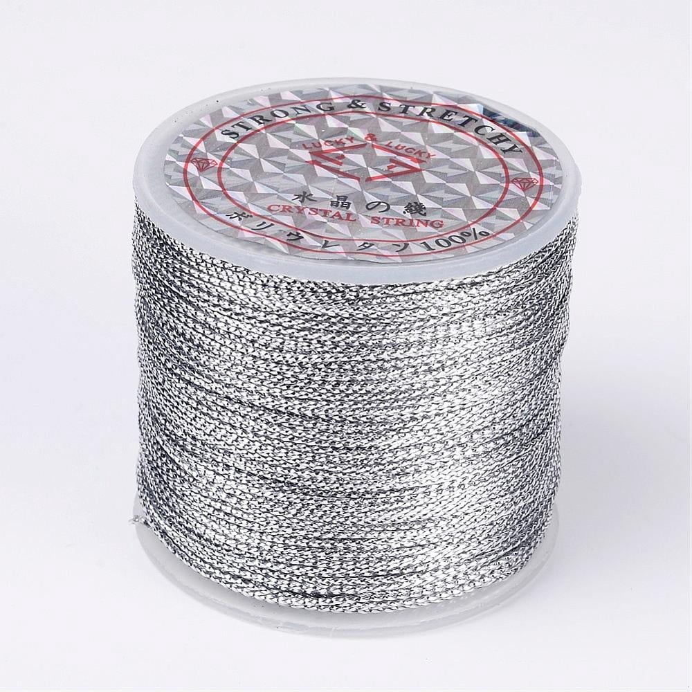 10rolls Metallic Thread Embroidery Thread In Silver color 0.8mm wide about 109.36 yards(100m)/roll
