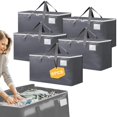 thumbnail image 1 of Cajas para mudanzas de 6 piezas con cremalleras dobles, asas y una gran bolsa de almacenamiento impermeable para mudanzas, viajes y almacenamiento en el dormitorio, 1 of 7