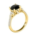 thumbnail image 3 of Mauli Jewels Rings for Women 2.35 Carat Black Diamond Ring prong 14K Solid Yellow Gold, 3 of 7