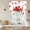 White, variant on Red Tulip Flowers Balloon Curtains for Windows, Bedroom Curtains 54 Inch Length, Spring Floral Vintage Drum Rustic Tie Up Curtains Panels Thermal Insulated Bathroom Curtains Window 42"x54"