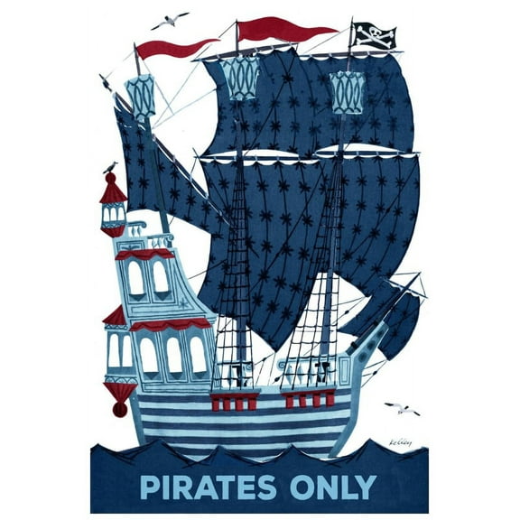 Marmont Hill "Pirates Only" by Curtis Painting Print on Canvas