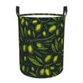 thumbnail image 6 of Lsque Green Branch Olive pattern Laundry Hamper Basket, Tall Woven Rope Hamper Basket for Clothes, Lightweight Storage Basket, Collapsible Waterproof-Small, 6 of 8