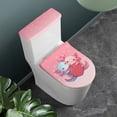 thumbnail image 2 of HELLHERO Fashion for Household, Universal Polyester Fabric Bathroom Toilet Lid Cover Set, Stretch, Soft, 2 Pack, Capybara with Sakura, Capybara and Heart, 2 of 8