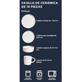 thumbnail image 2 of Juego de vajilla de cerámica de 16 piezas. Color Blanco, 2 of 2