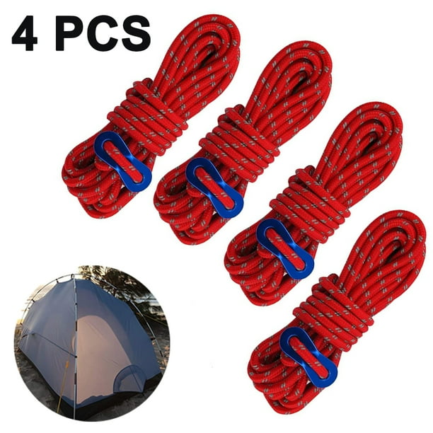 Reflective , Tent Cord Nylon Paracord Rope with Guyline Adjuster for