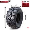 thumbnail image 4 of Set of 2 New Premium WANDA ATV/UTV Tires 27x12-12 27X12X12 6PR P375 - 10220 Super Lug Mud, 4 of 7