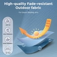 thumbnail image 3 of Alpha Joy 10ft 3 Tier Auto-tilt Outdoor Patio Umbrella Beach Garden Double Vented Table Umbrella with Solar Lights, Navy Blue, 3 of 7