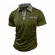 thumbnail image 5 of Ceisia Men's Slim Fit Short Sleeve Turndown Collar Shirt with Gingham Contrast Trim and Chest Pocket Army Green L Gifts, 5 of 8