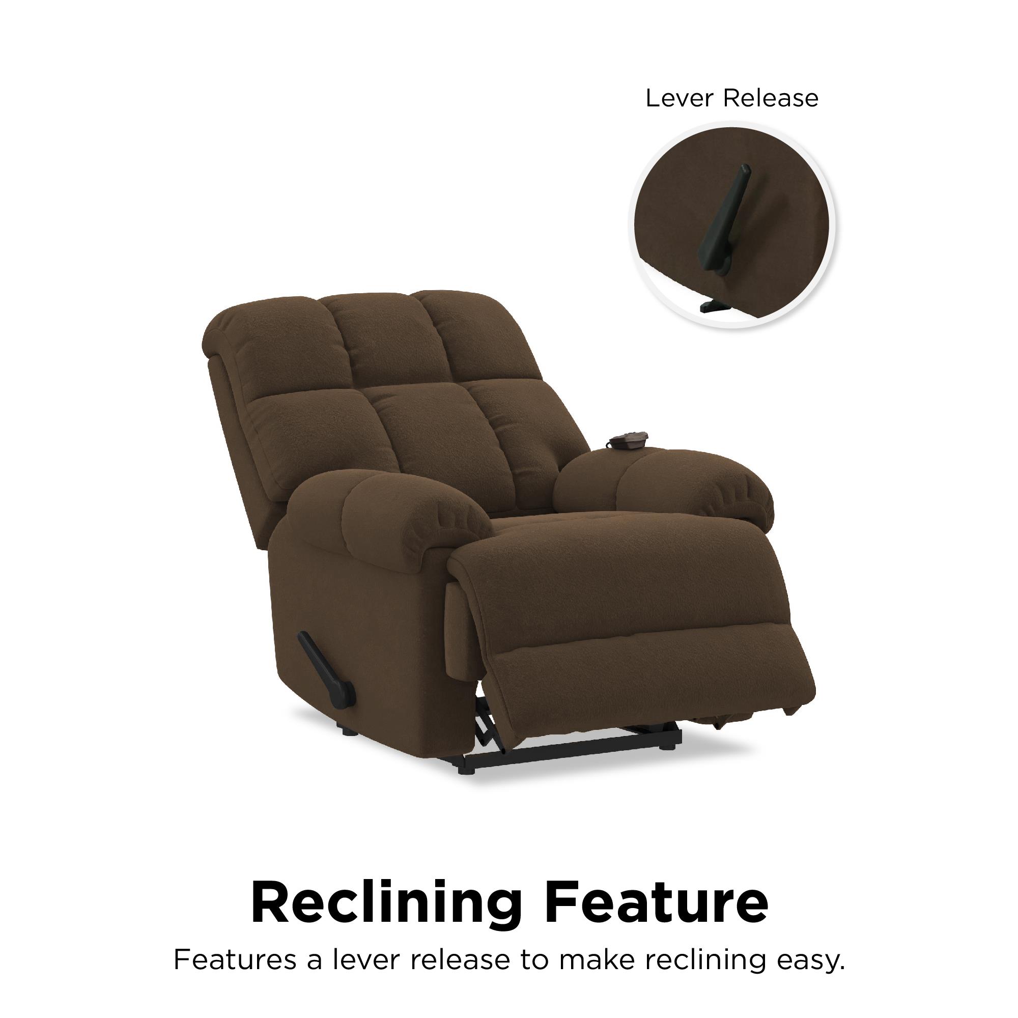 Elm & Oak Padded Massage Chair Recliner, Chocolate Upholstery - image 5 of 12