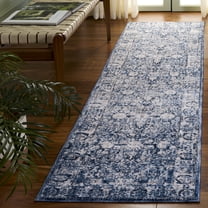 Safavieh Vintage Oushak Zenji Abstract Runner Rug, Navy/Ivory, 2' x 8'