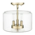 thumbnail image 4 of Millennium Lighting  Asheville 3 Light Semi-Flush Ceiling Mount Fixture Modern Gold, 4 of 5