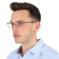 Nike 4294 Full Rim Square Satin Gunmetal Eyeglasses