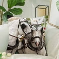 thumbnail image 2 of MKHERT Two Beautiful White Horses Throw Pillowcase Pillow Cover Cushion Couver 18x18 inch, 2 of 2