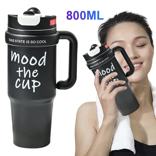 Portátil 1000 Ml Botella Aislada Acero Inoxidable para Viajes Al Aire Libre