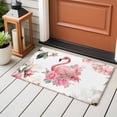 thumbnail image 5 of Pink Flamingo Area Rugs Collection 2'x3', Watercolor Flowers Spring Floral Leaf Plant Non Slip Indoor Rectangle Throw Runner Rug Floor Mat Carpet for Living Room Dining Table Bedroom Nursery, 5 of 9