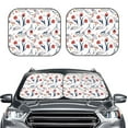 thumbnail image 2 of Fotbe Tulips Flowers 2-Piece Car Windshield Sun Shade | Sun Blocker for Car Windshield | Foldable Automotive Interior Accessories for Sun Protection-Large, 2 of 7