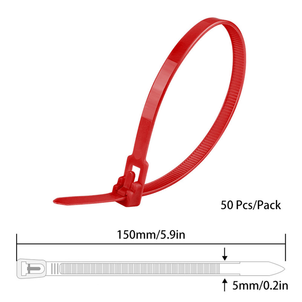 JOYLA Plastic Reusable Cable Zip Ties Releasable Nylon Fixed Binding