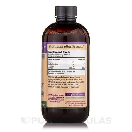 Acid Nutritional Supplement - Dr.'s Advantage, Liquid Folic Acid Supplement 8 oz