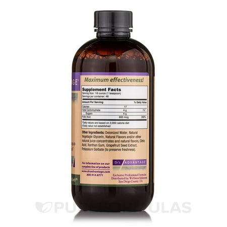 Dr.'s Advantage, Liquid Folic Acid Supplement 8