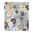 thumbnail image 1 of NUDECOR Throw Blanket Warm Cozy Print Flannel Blue Modern Abstract Gray Graphic Black Complex Composition Continuous Light Comfortable Soft for Bed Sofa and Couch 50x60 Inches, 1 of 1