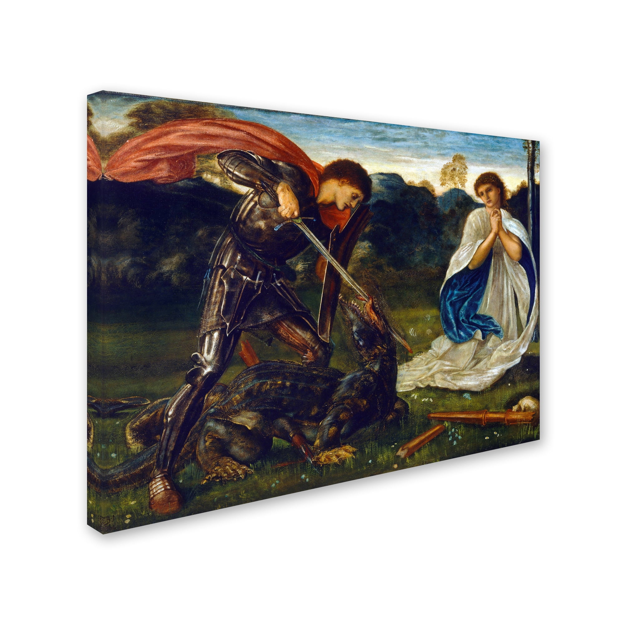 Edward Burne-Jones 'St George Kills The Dragon Vi 2' Canvas Art