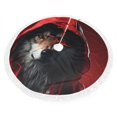 Christmas Tree Skirt, Mysterious Hooded Wolf Christmas Tree Decorations