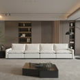 thumbnail image 4 of Magic Home Power Recliner Sofa Couch Set, 4 Seat Electric Recliner with Heating, USB Ports for Families and Friends, Modern Electric Recliner Sofa for Living Room Home Theater, Beige, 4 of 16
