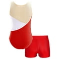thumbnail image 2 of Sholeno Kids Girls Glittery Sequins Ballet Dance Leotard for Gymnastics Outfits Workout Biketard Red 6, 2 of 7