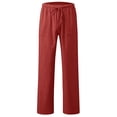 thumbnail image 4 of Boys' Linen Pull-On Casual Pants Loose Fit Straight Leg Pants for Kids Elastic Drawstring Waist Summer Beach Pants, 4 of 5