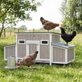 thumbnail image 4 of PETSCOSSET 62"L Weatherproof Outdoor Chicken Coop for 2-4 Chickens, Large Hen House with 4 Nesting Boxes, 4 of 14