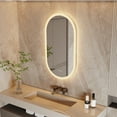 thumbnail image 4 of Backlit Smart Bathroom Mirror with LED Light 3 Colors Anti-Fog Wall Mounted Vanity Mirror 40x20 in, 4 of 12