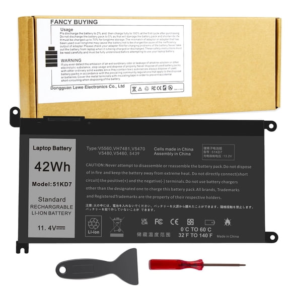 Batería para Laptop Fancy Buying 51KD7 11.4V 42Wh Li-ion