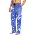thumbnail image 5 of Men's Pajama Pants with Pockets Sleepwear Lounge Pants Stretch Casual Cute Dolphin Cartoon, 5 of 7