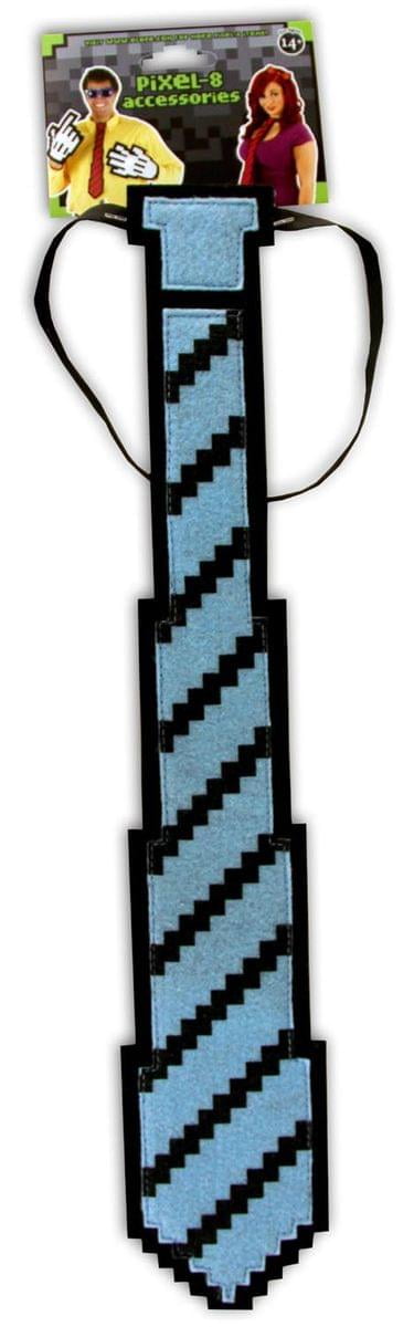 Red Blue Costume Business Necktie Choose Video Game Gamer Pixel-8 Blue Black