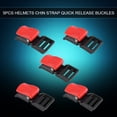 thumbnail image 2 of 5pcs Helmet Quick Release Buckle Kit, Black Red Motorcycle Helmet Clip Buckles Chin Strap Quick Release Disconnect Buckle No.11 Buckle Professional Chin Strap Release Buckle, 2 of 8