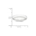 thumbnail image 2 of Platinum Solid Polished 4mm Half-Round Comfort-Fit Lightweight Band Ring Size 6 Ring for Women and Men, 2 of 2