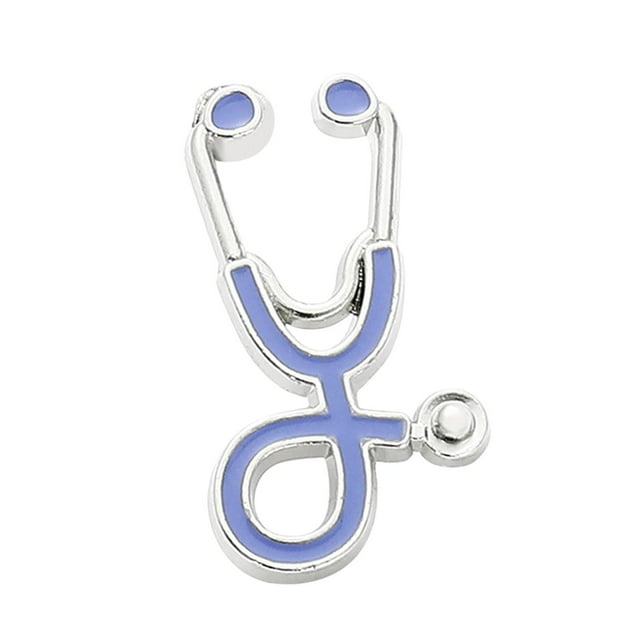 Broche de Estetoscopio Salvador pin de moda regalo de enfermera para mujer Púrpura plateado