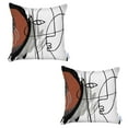 thumbnail image 3 of Boho-Chic Set of 2 Handcrafted Decorative Throw Pillow Cover Abstract Jacquard 18" x 18" Multi-ColorSquare Pillowcase for Couch, Bedding, 3 of 3