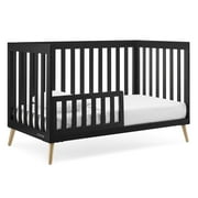 Delta Children Essex 4-in-1 Convertible Baby Crib - Greenguard Gold Certified, Ebony/Natural