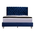 thumbnail image 2 of Passion Furniture Maxx Navy Blue Tufted Upholstered Full Panel Bed, 2 of 3